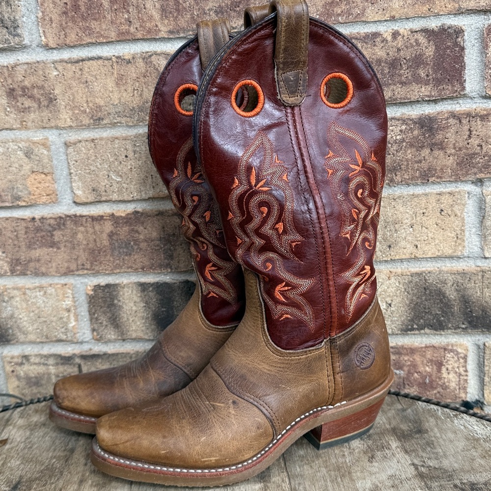 Double H Two-Tone Leather Cowboy Boots